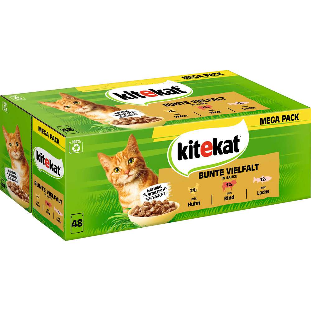 Produktabbildung Kitekat Katzen-Nassfutter, bunte Vielfalt in Sauce