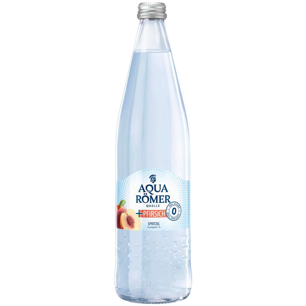 Produktabbildung Aqua Römer Mineralwasser mit Pfirsichgeschmack, spritzig