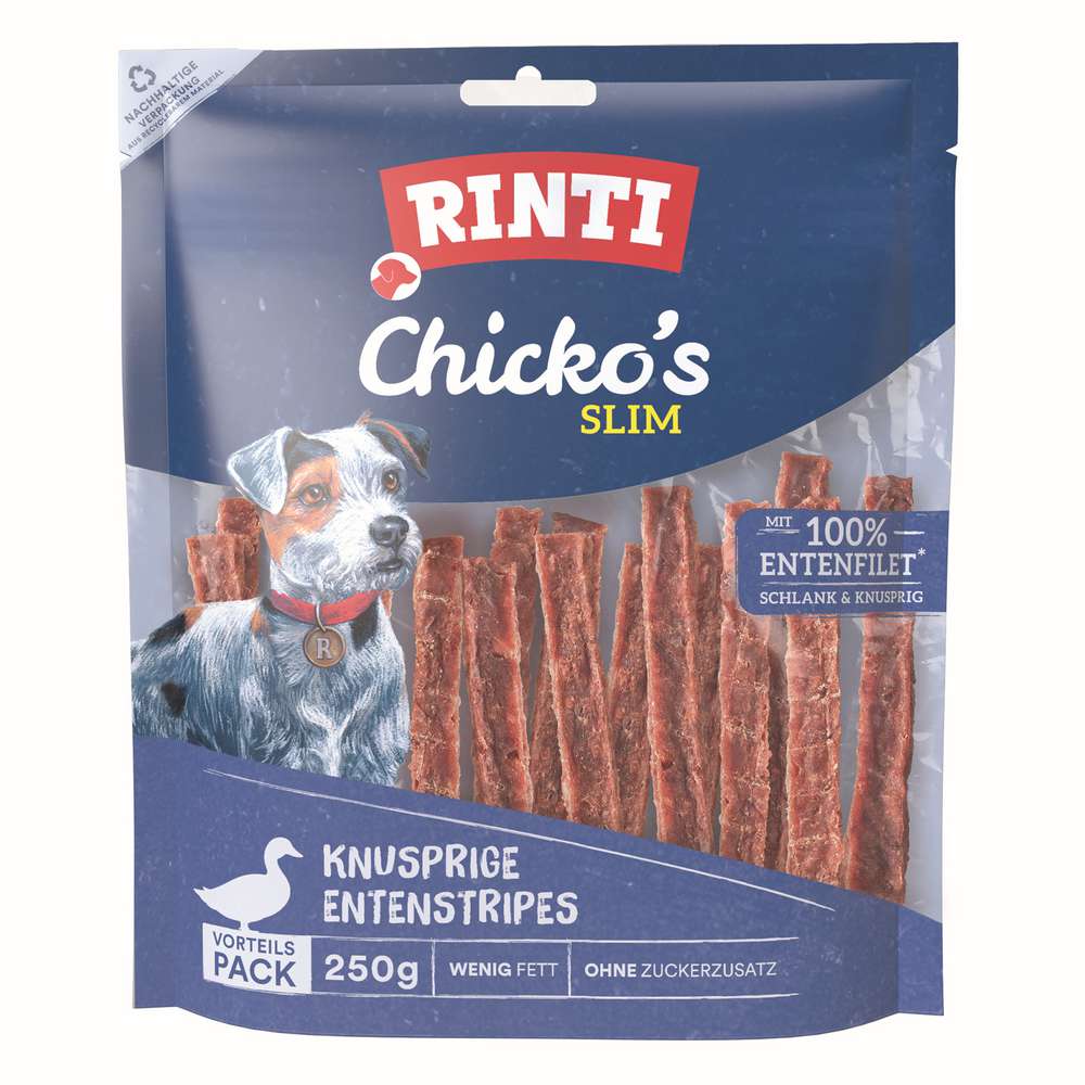 Produktabbildung Rinti Hunde-Kaustreifen Chicko Slim, Ente