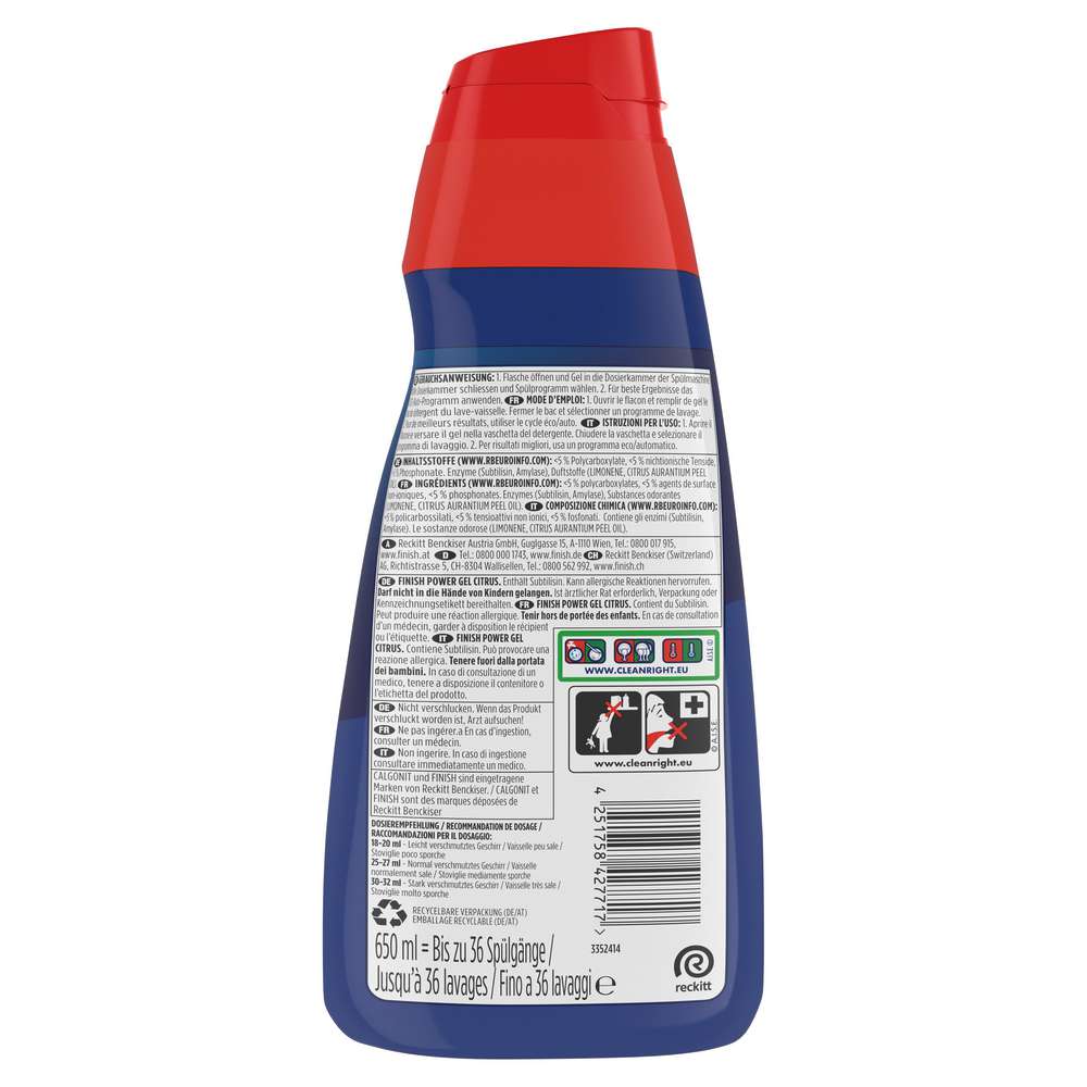 Produktabbildung Finish Power Gel All in 1, Citrus