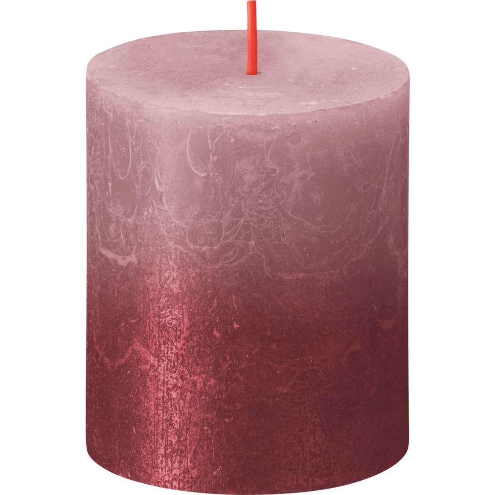 Produktabbildung Bolsius Rustik Kerze Sunset 8x6,8cm, Eschen-Rose