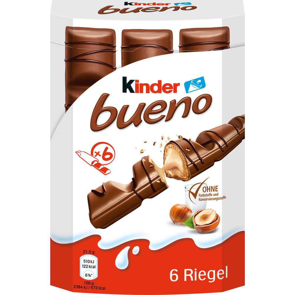 Produktabbildung Ferrero Kinder Bueno, Haselnuss Riegel