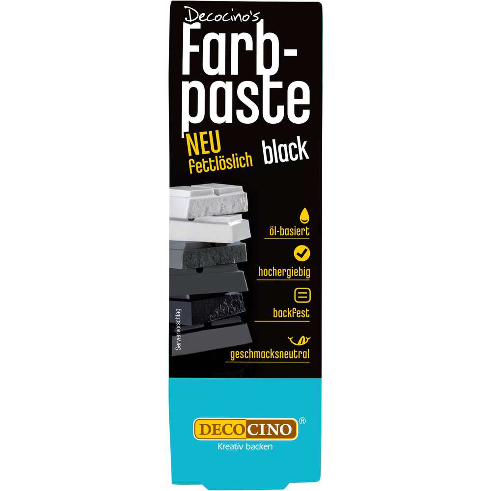 Produktabbildung Decocino Farbpaste schwarz, fettlöslich