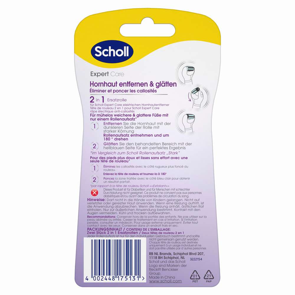 Produktabbildung Scholl Ersatzrollen für Hornhaut-Entferner, 2in1