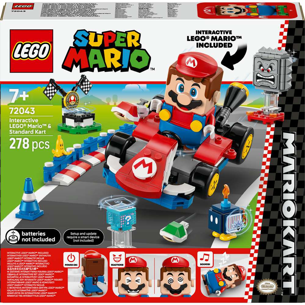 Produktabbildung Lego LEGO Super Mario: Mario Kart – Interaktiver LEGO Mario & Standard-Kart 72043