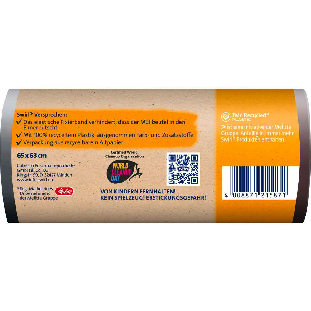 Produktabbildung Swirl Fixierband-Müllbeutel, 35l