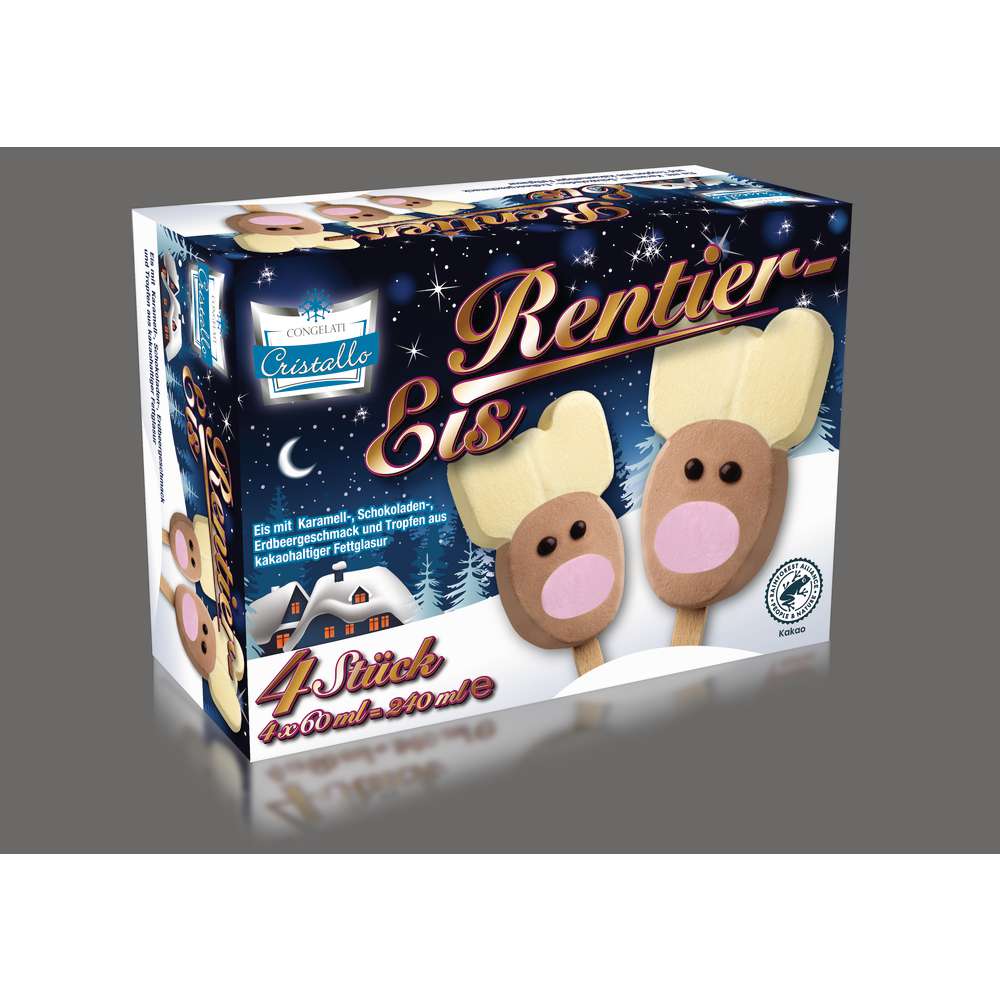 Produktabbildung Cristallo Stiel-Eis, Rentier, Karamell