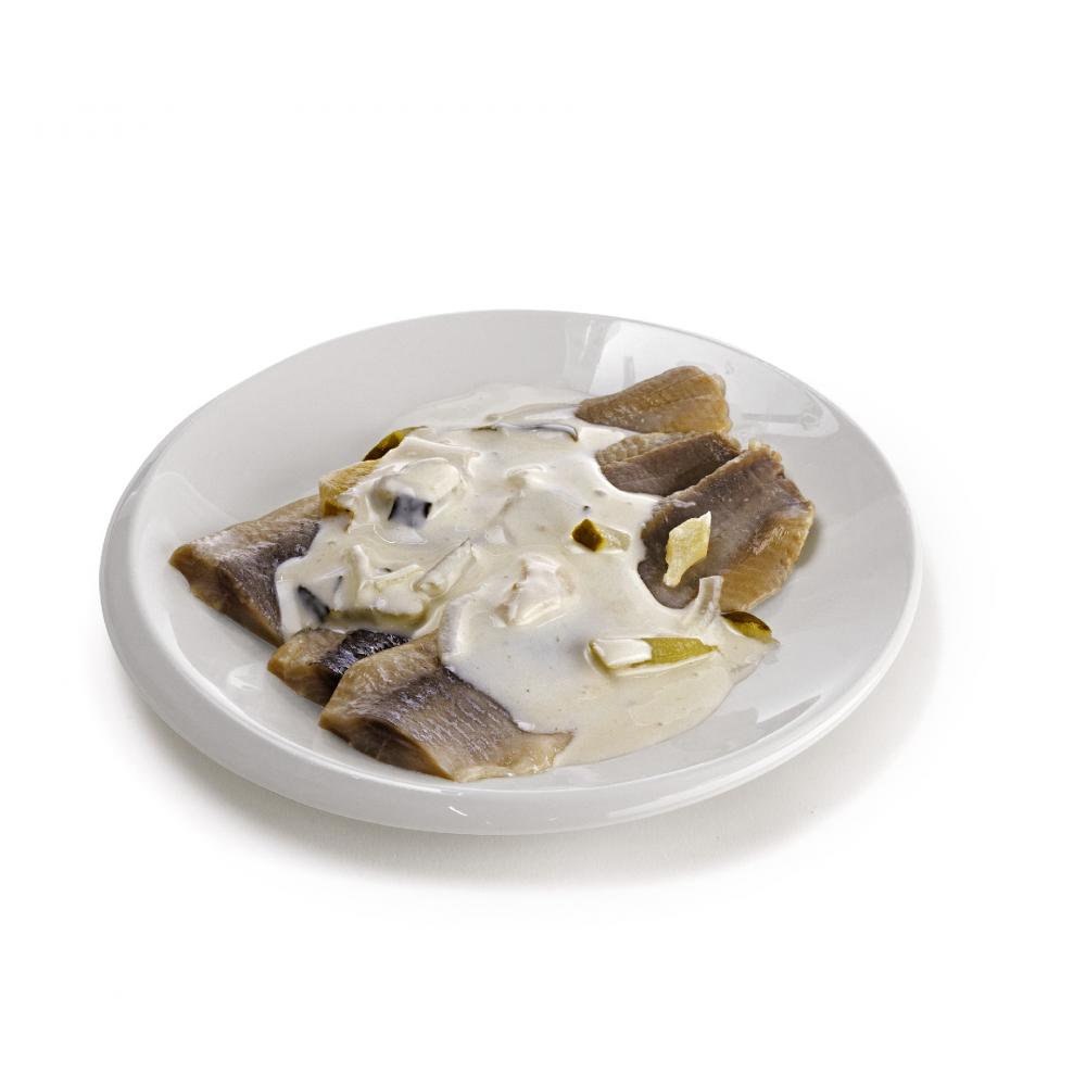 Produktabbildung keine Marke Heringsfilet in Sahnesauce, 100 g