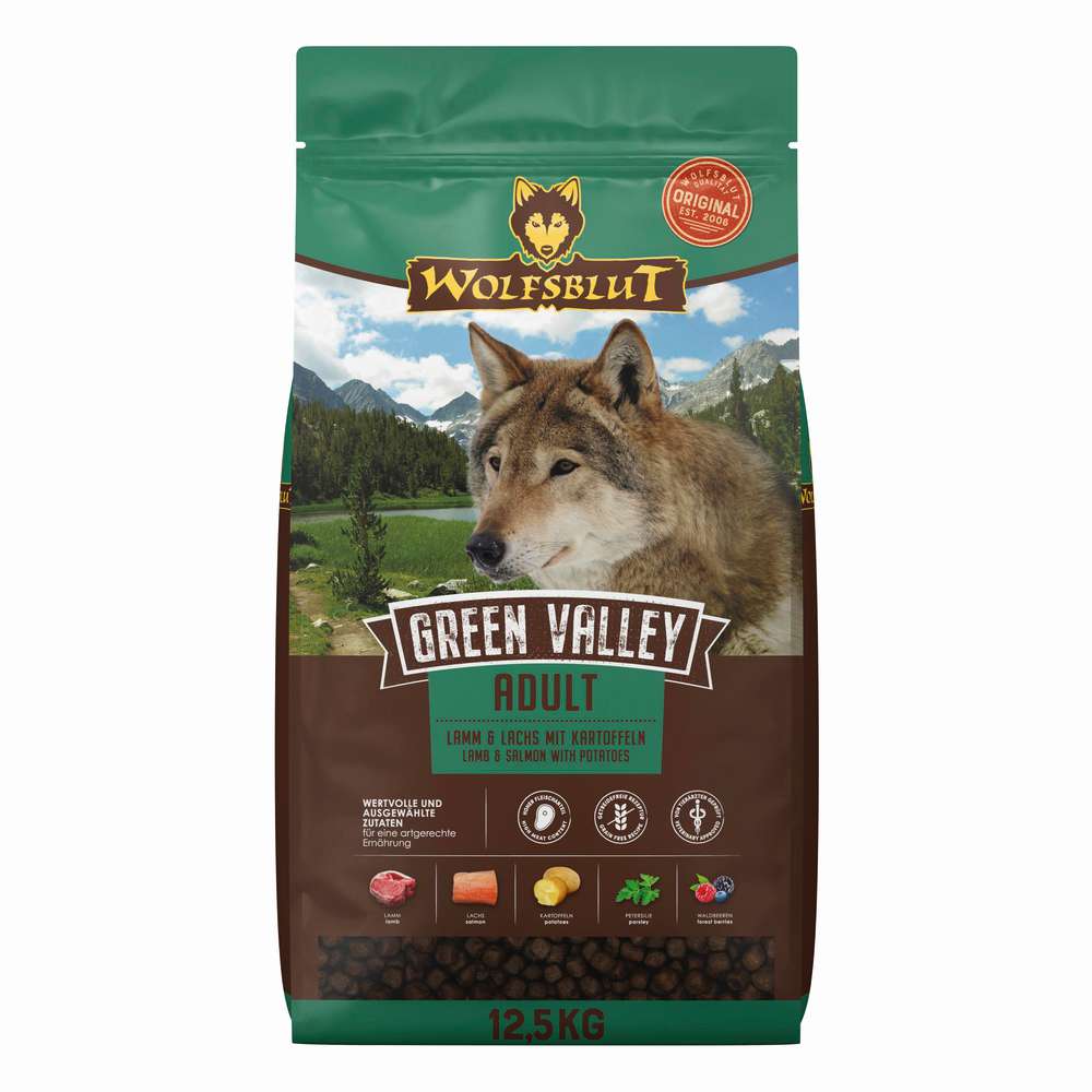 Produktabbildung Wolfsblut Hunde-Trockenfutter, Green Valley Lamm/Fisch