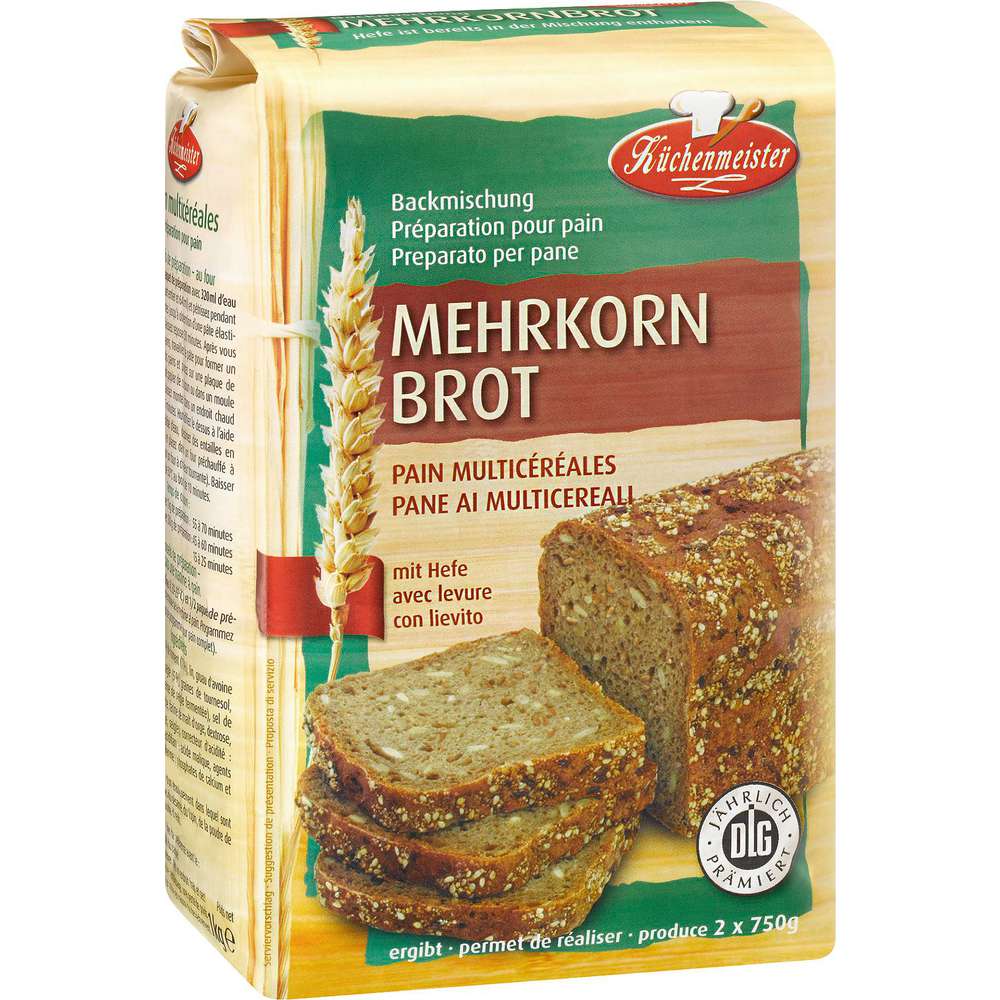 Produktabbildung Küchenmeister Brotbackmischung, Mehrkornbrot