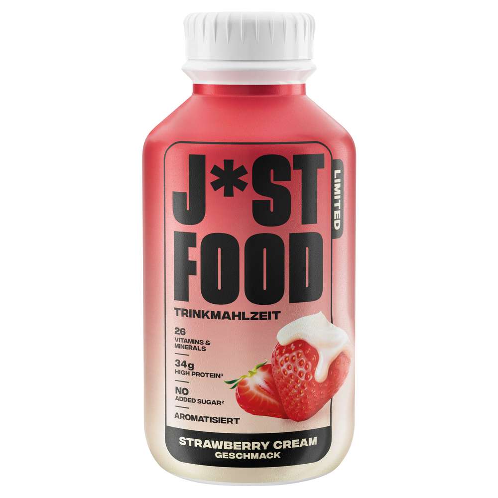 Produktabbildung Just Food Trinkmahlzeit, Erdbeercreme-Geschmack