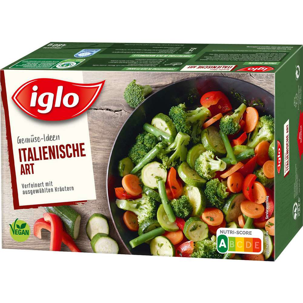 Produktabbildung Iglo Gemüsepfanne Gemüse-Ideen, italienische Art, tiefgekühlt