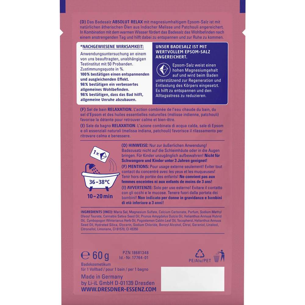 Produktabbildung Dresdner Essenz Badesalz Absolut Relax