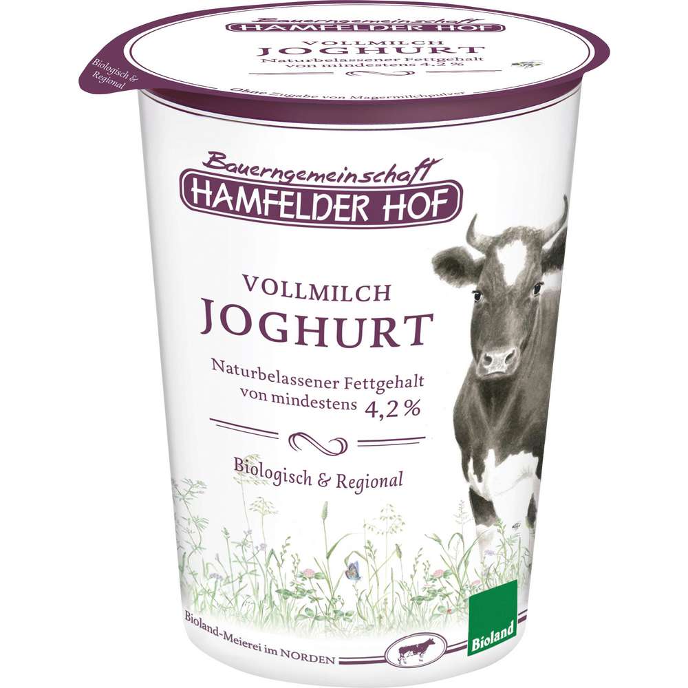 Produktabbildung Hamfelder Hof Bio Joghurt, Vollmilch 4,2% Fett