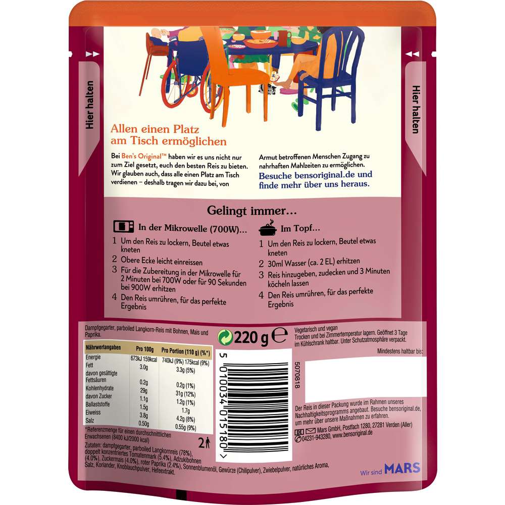 Produktabbildung BEN'S ORIGINAL Express Reis, Mexikanisch Scharf