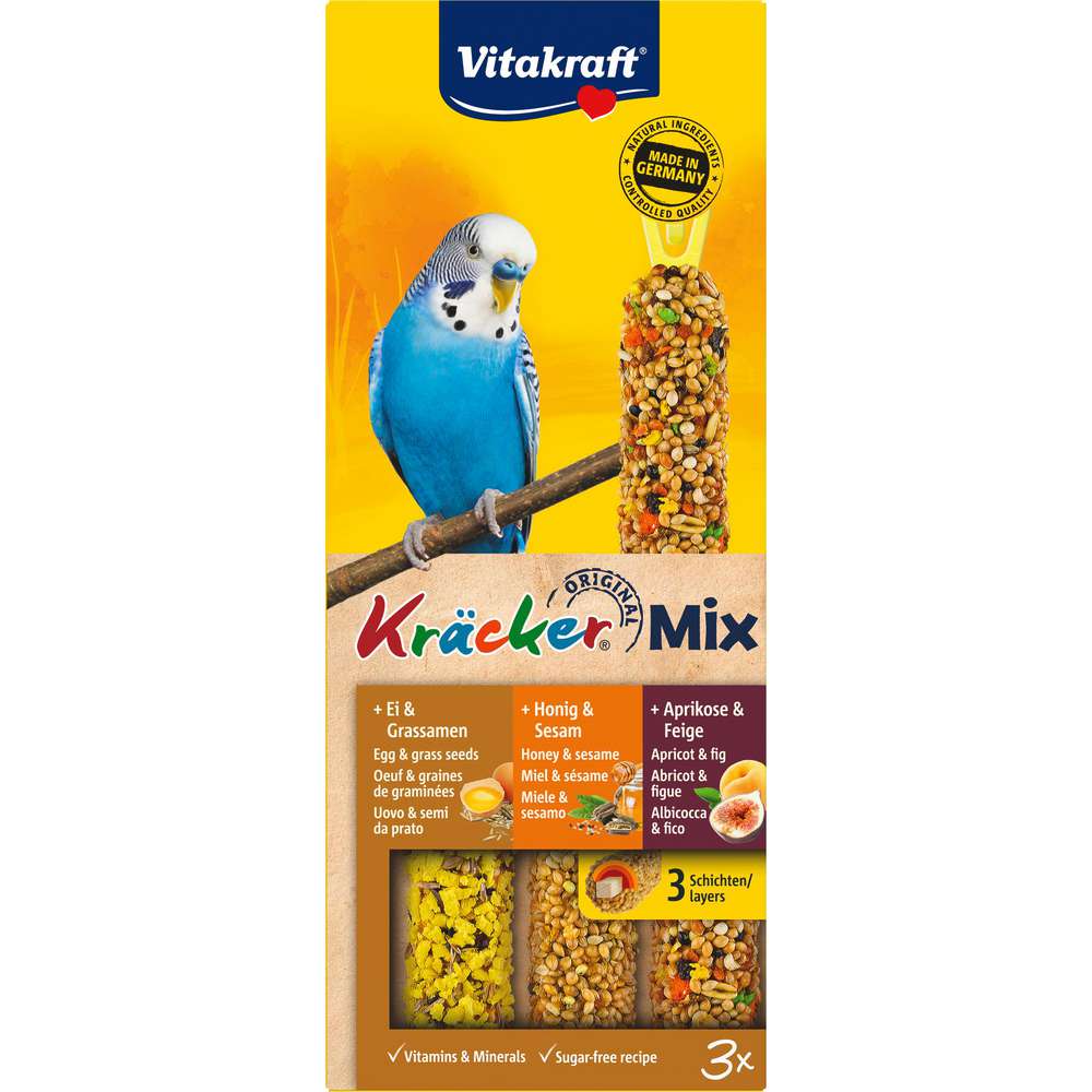 Produktabbildung Vitakraft Sittich-Kräcker Trio-Mix Ei, Frucht & Honig