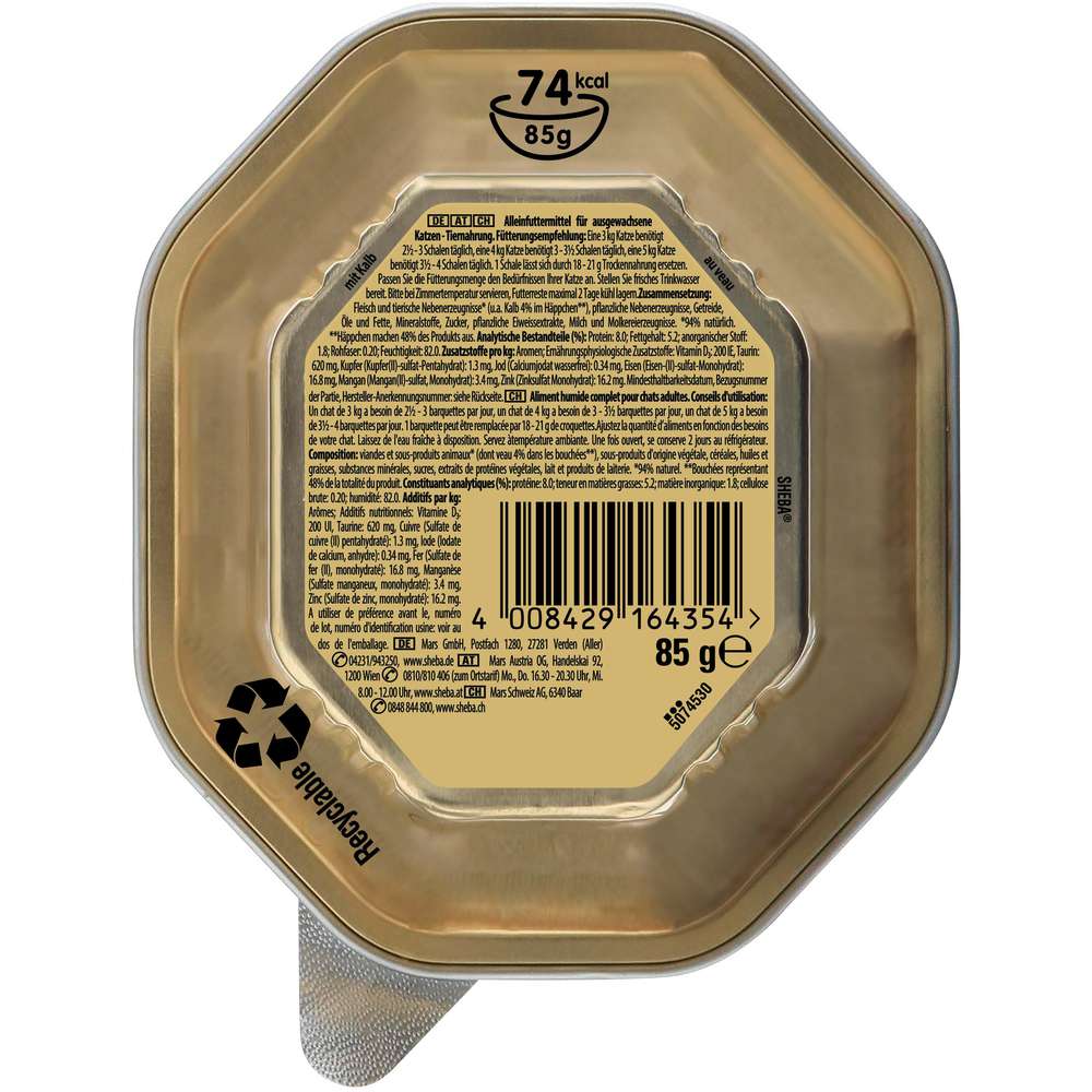 Produktabbildung Sheba Katzen-Nassfutter Kalbshäppchen 