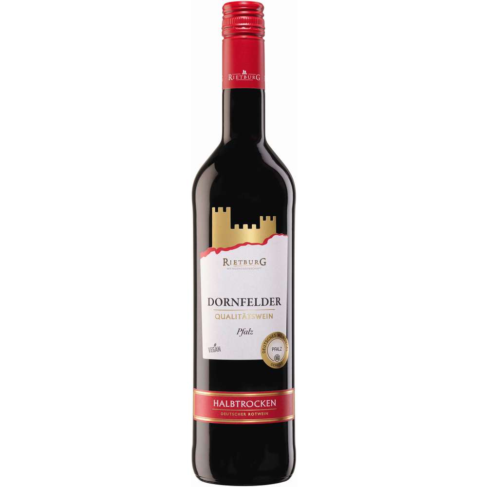 Produktabbildung Rietburg Winzer Dornfelder halbtrocken Pfalz DQW, Rotwein