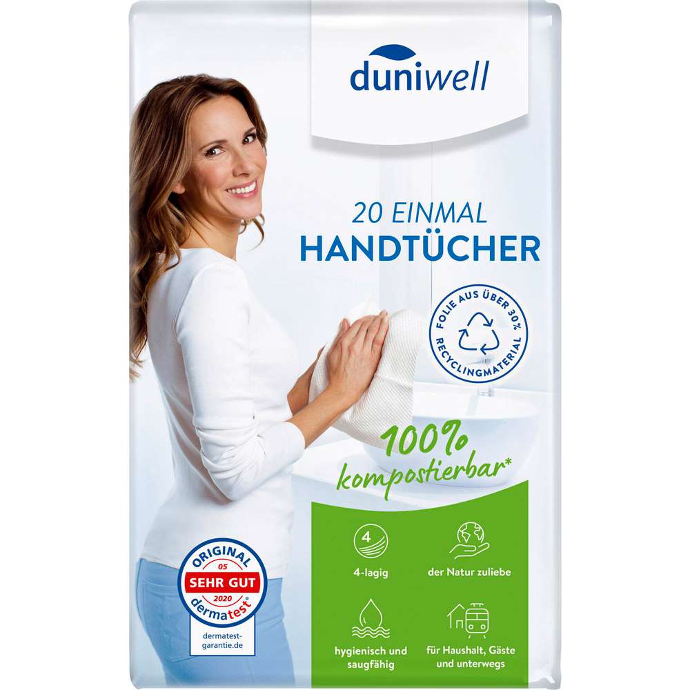 Produktabbildung Duni Duniwell Einmal-Handtücher, 4-lagig