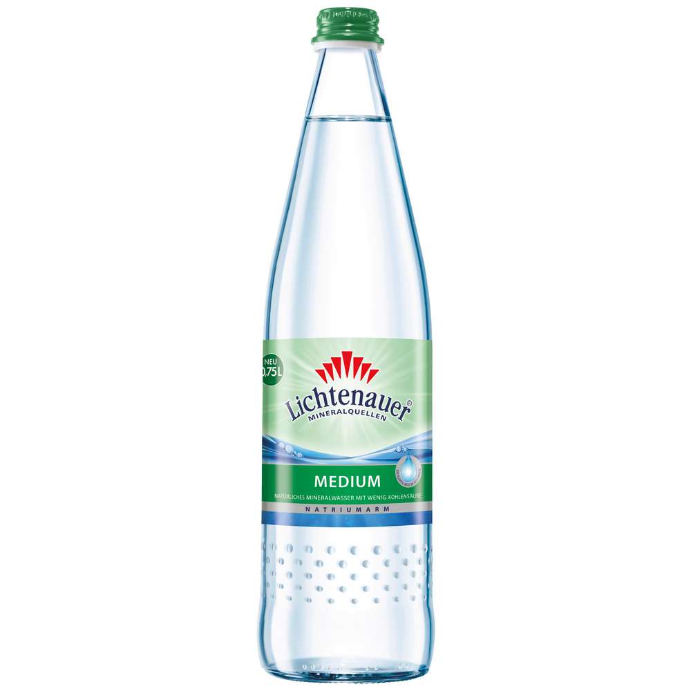 Produktabbildung Lichtenauer Mineralwasser Medium, mit wenig Kohlensäure, Natriumarm
