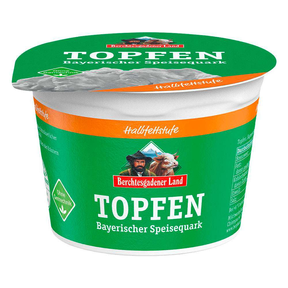 Produktabbildung Berchtesgadener Land Speisequark Bergbauern Topfen, Halbfett