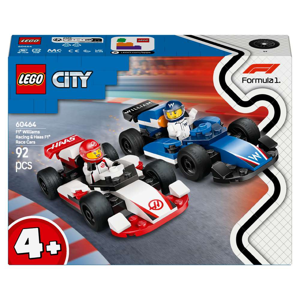 Produktabbildung Lego LEGO City F1 Williams Racing und Haas F1 Rennautos - Formel 1 Set 60464