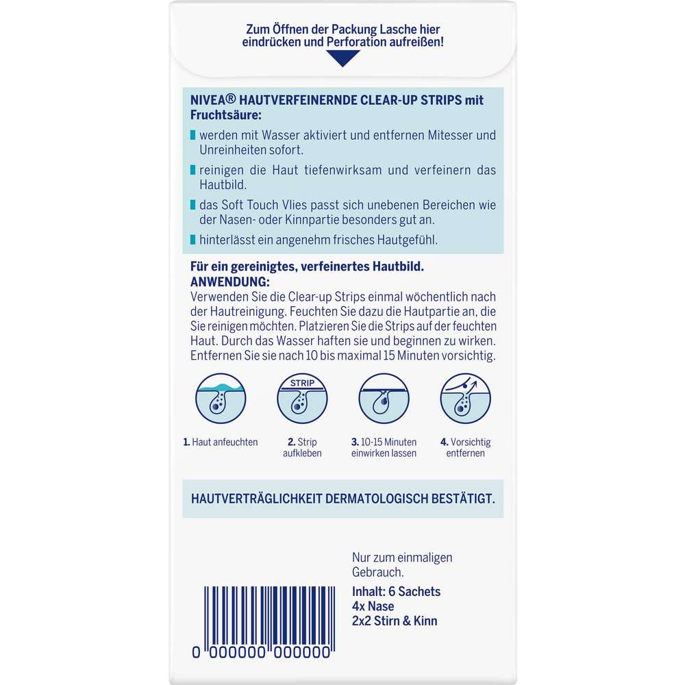 Produktabbildung Nivea Gesichtsreinigende Clear up Strips
