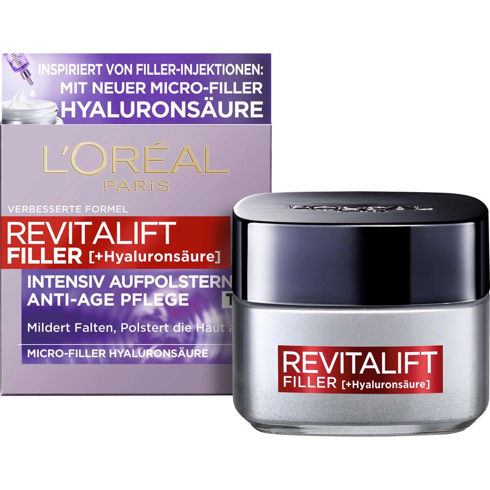 Produktabbildung L'Oreal Paris Tagescreme, Revitalift, Filler + Hyaluronsäure, Intensiv Aufpolsternde Anti-Age Tagespflege