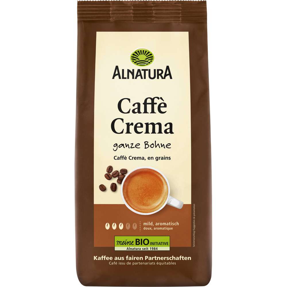 Produktabbildung Alnatura Bio Caffé Crema, ganze Bohne