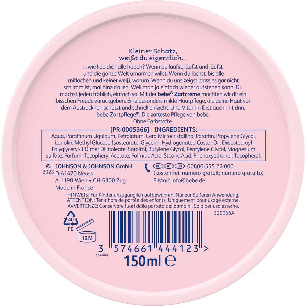 Produktabbildung Bebe Creme Zartpflege
