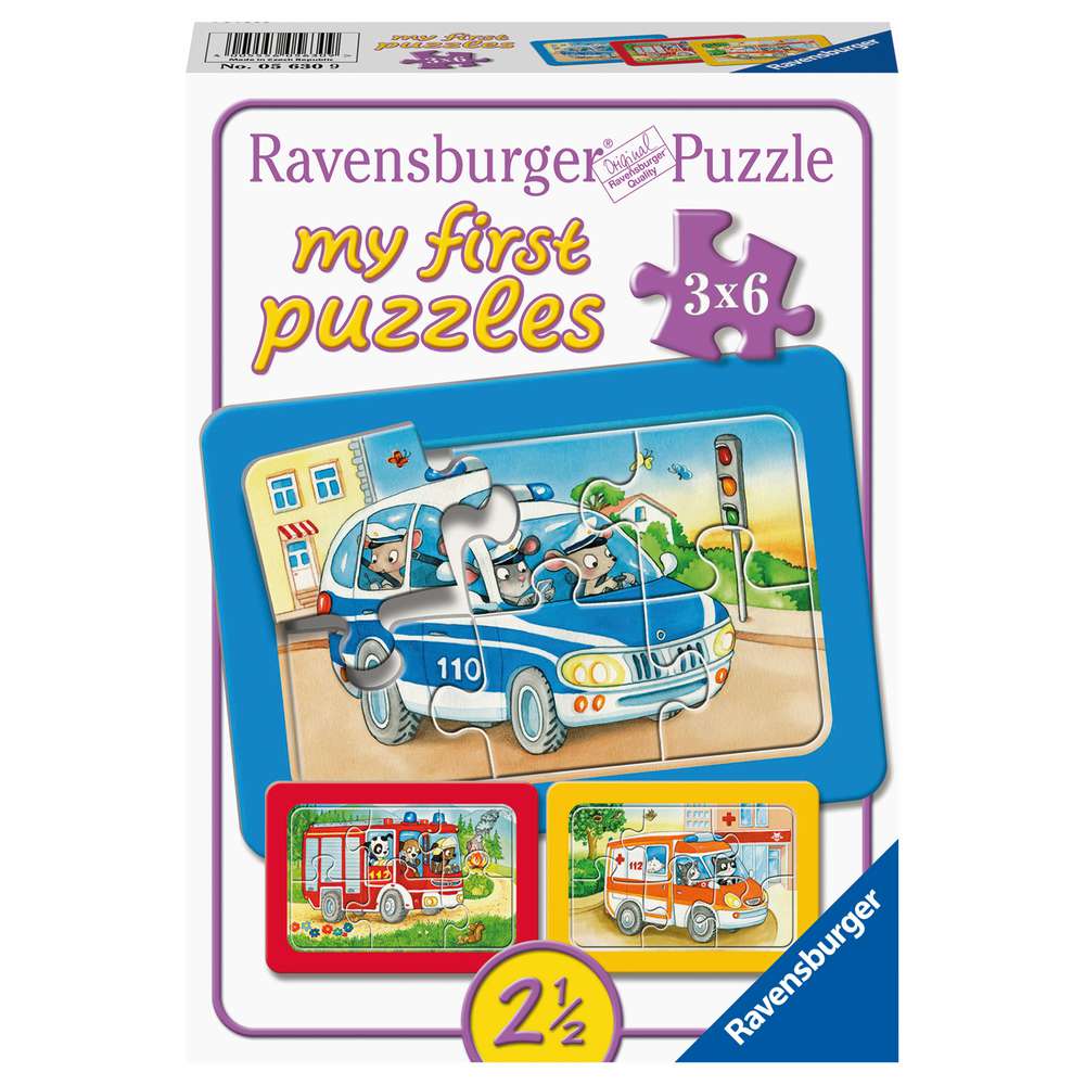 Produktabbildung Ravensburger My First Puzzle 3x6 Teile, Tiere im Einsatz