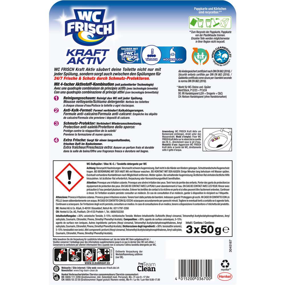 Produktabbildung WC Frisch WC-Duftspüler Kraft Aktiv, Früchtezauber