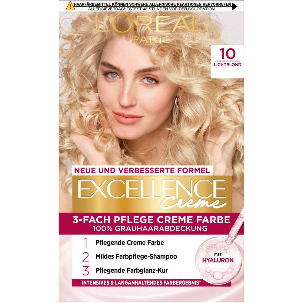 Produktabbildung L'Oreal Paris Excellence Haarfarbe, Lichtblond 10