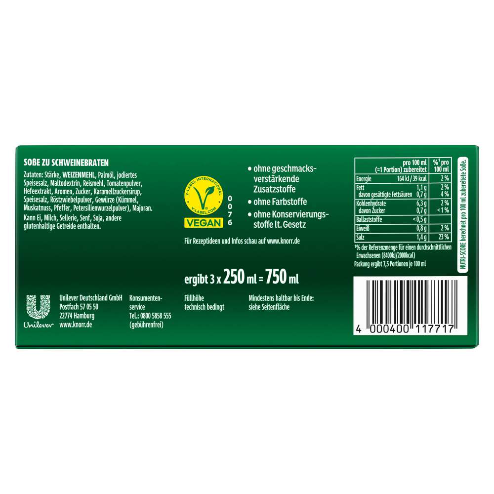 Produktabbildung Knorr Soße zu Schweinebraten
