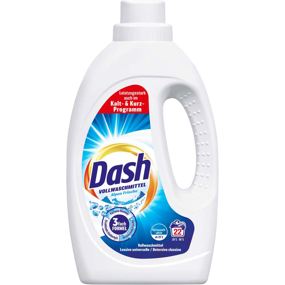 Produktabbildung Dash Voll-Waschmittel flüssig, Alpen Frische