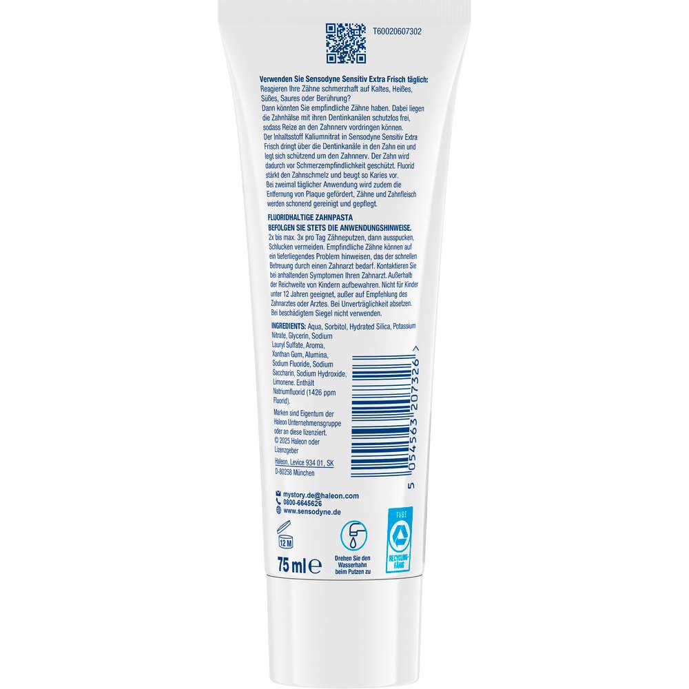 Produktabbildung Sensodyne Zahncreme Sensitiv Extra Frisch 