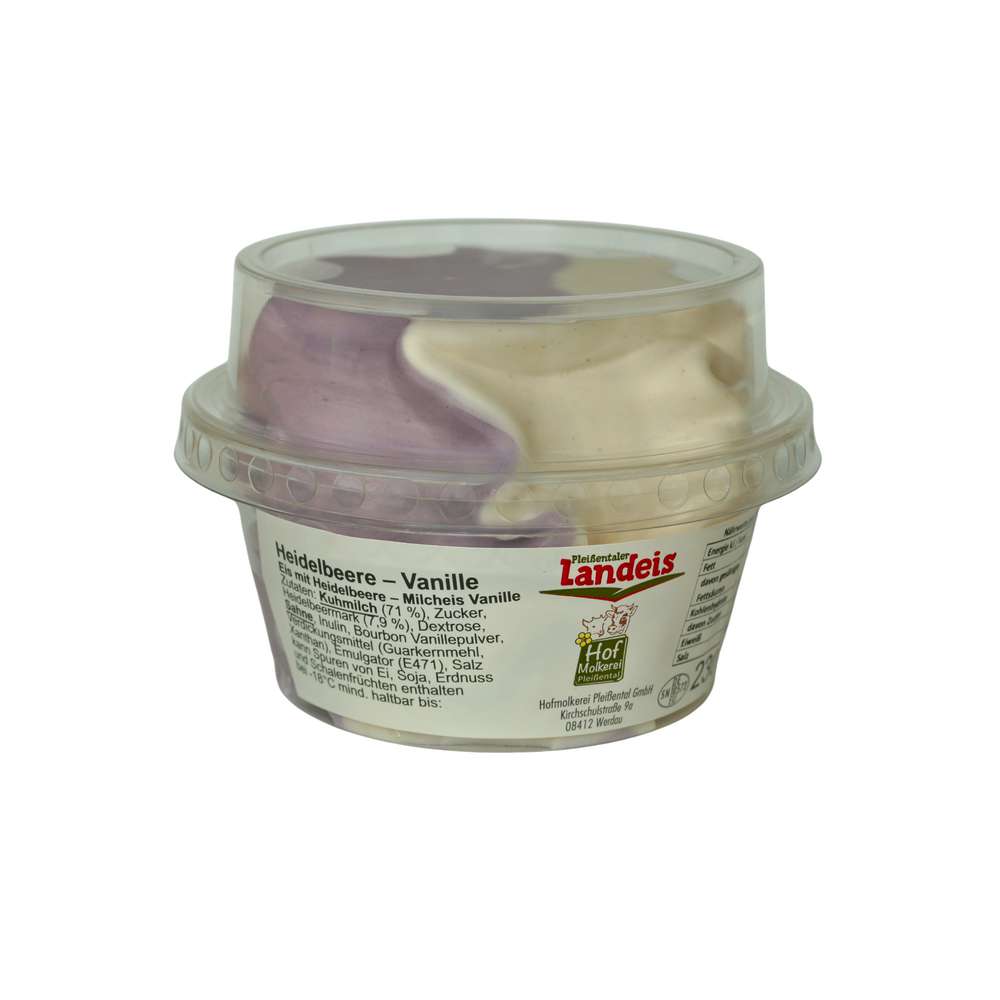 Produktabbildung Pleißentaler Landeis Eis, Heidelbeere-Vanille