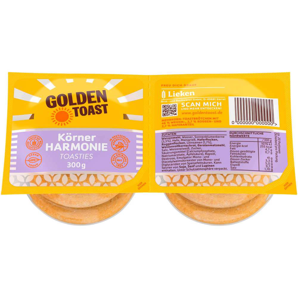 Produktabbildung Golden Toast Körnerharmonie Toasties
