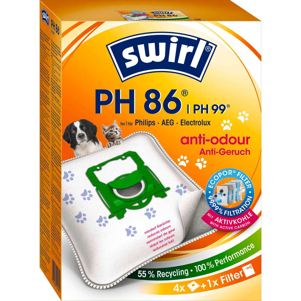 Produktabbildung Swirl Staubsaugerbeutel PH86, Anti-Odour