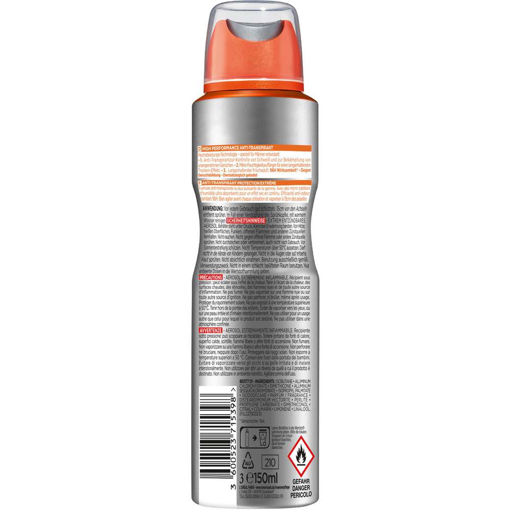 Produktabbildung L'Oreal Paris Deospray Men Expert, Invisible 96h