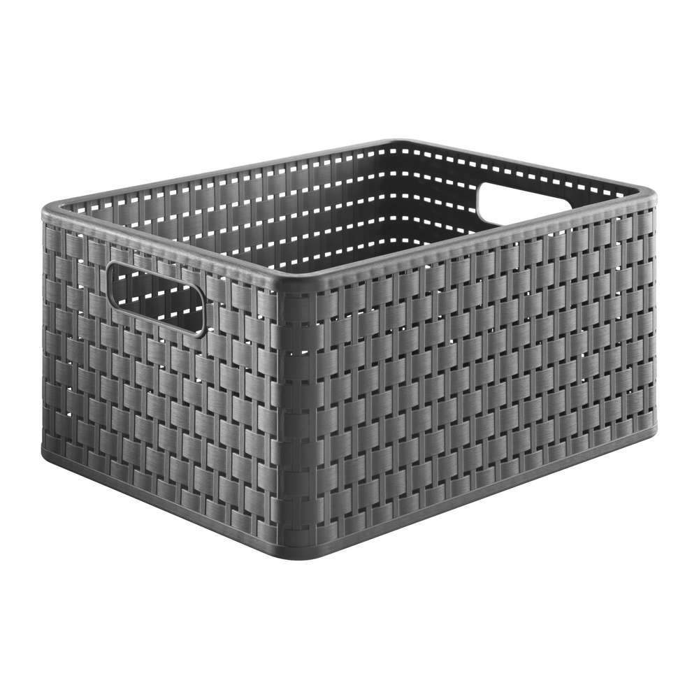 Produktabbildung Rotho Korb A4 Country Anthrazit, 18l