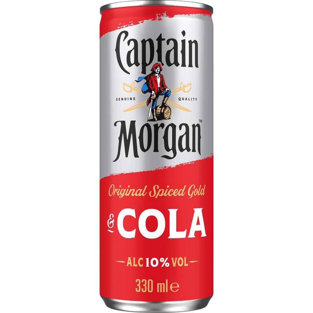 Produktabbildung Captain Morgan Spiced Gold Rum & Cola 10%