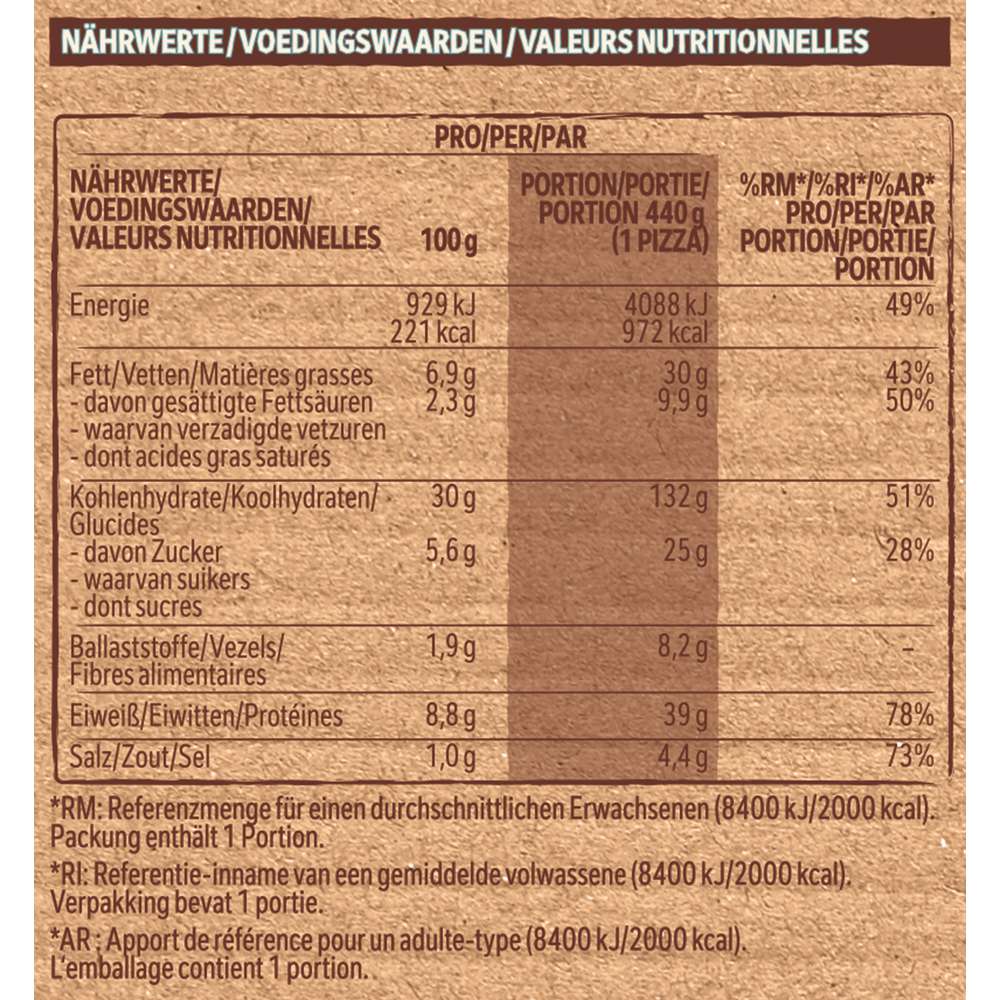 Produktabbildung Wagner Big City Pizza Hawaii, Schinken & Ananas, tiefgekühlt