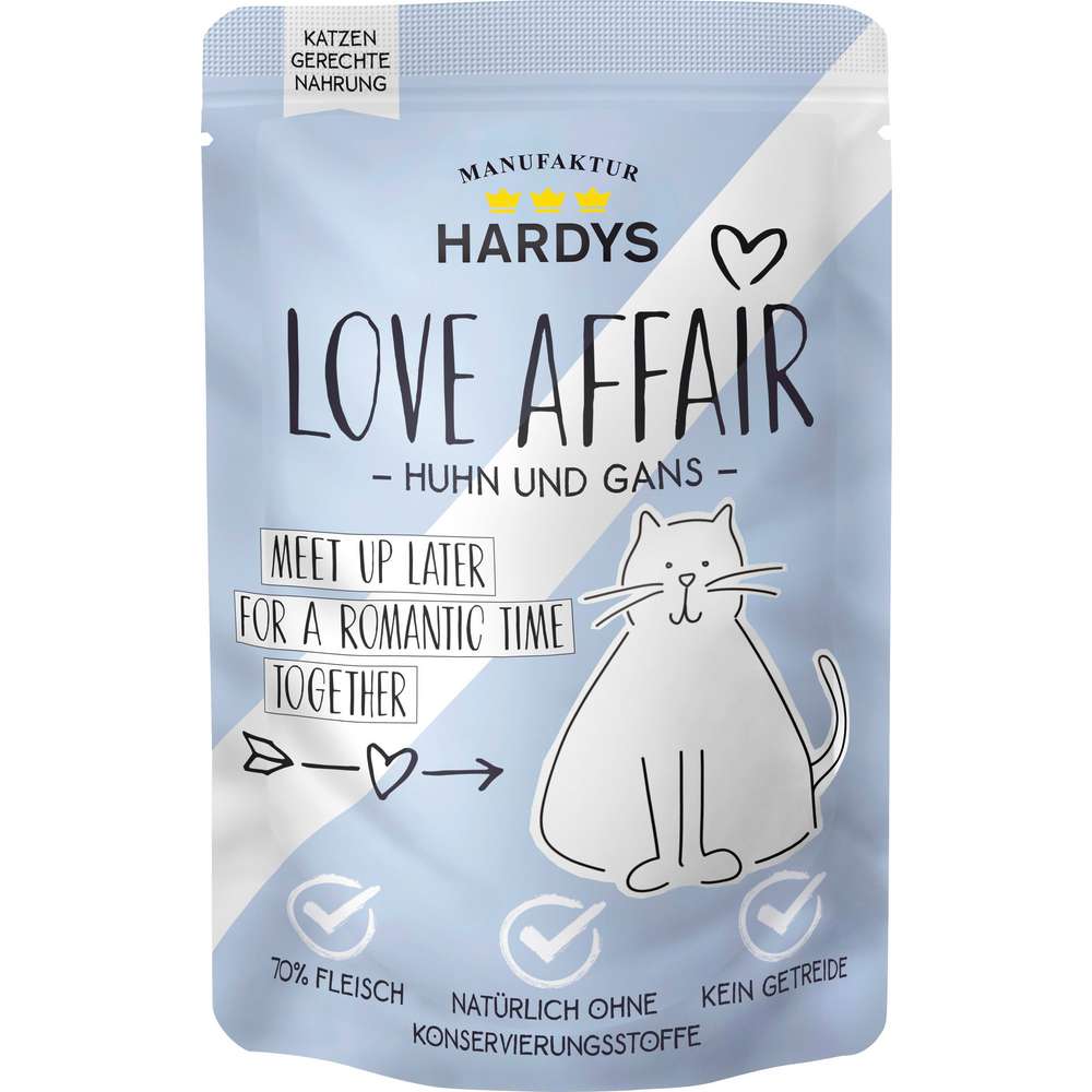 Produktabbildung Hardys Manufaktur Katzen-Nassfutter, Love Affair, Huhn/Gans