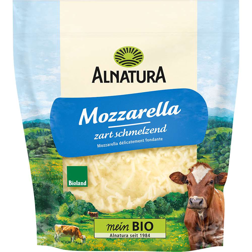 Produktabbildung Alnatura Bio-Mozzarella, gerieben 150g