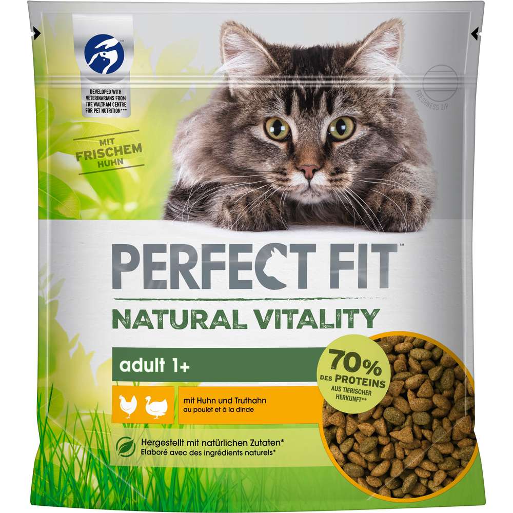 Produktabbildung Perfect Fit Katzen-Trockenfutter Adult, Huhn & Truthahn