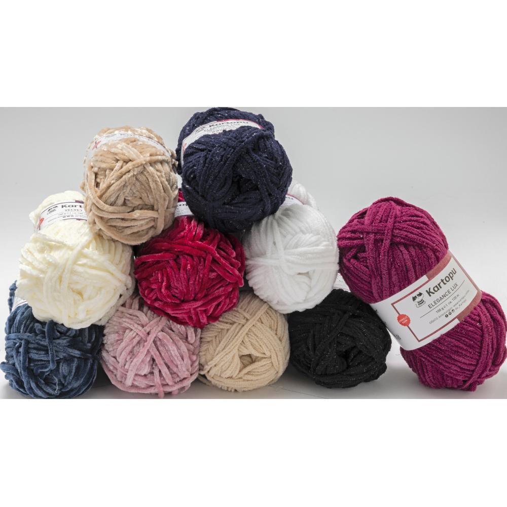 Produktabbildung keine Marke Chenille-Garn Elegance Lux, je 100 g-Knäuel