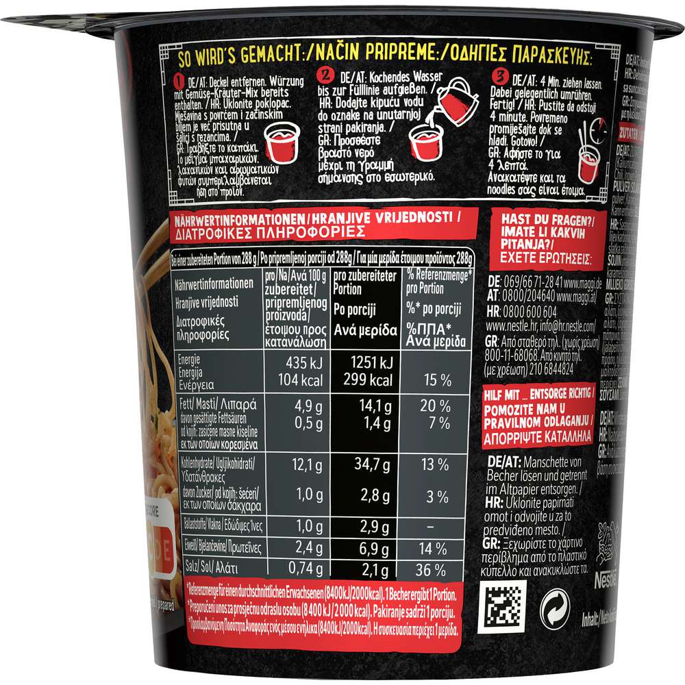 Produktabbildung Maggi Magic Asia Fertiggericht, Nudeln mit Jalapeno Chili