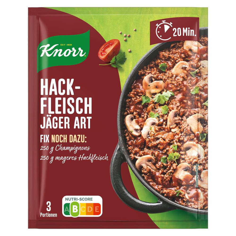 Produktabbildung Knorr Fix Würzmischung Hackfleisch Jäger Art