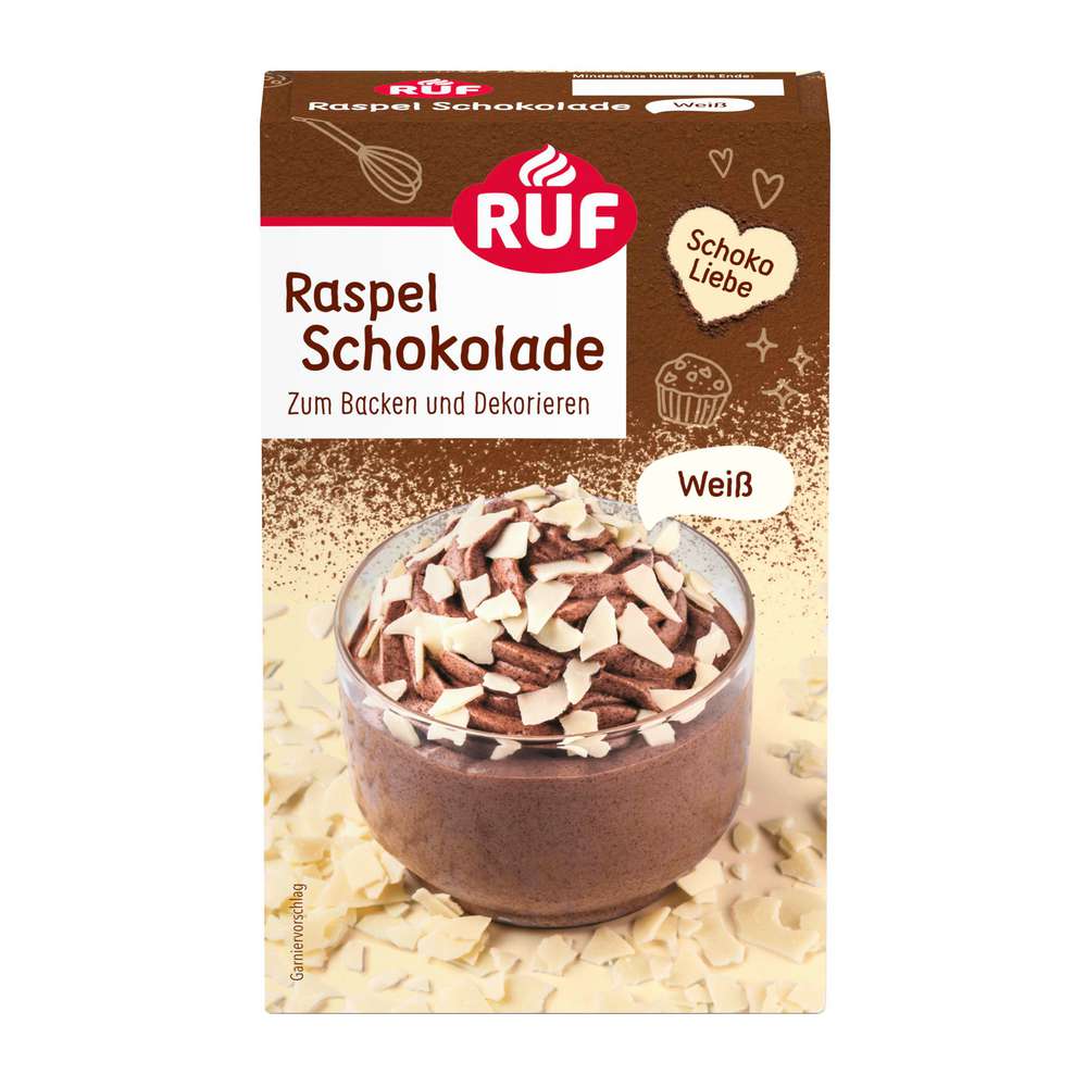 Produktabbildung RUF Raspelschokolade, weiß